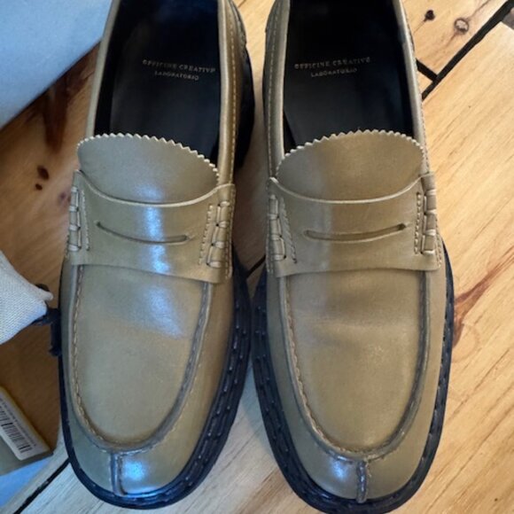 Officine Creative Lug Sole Loafers -  olive SZ 37 - Picture 2 of 2